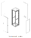 Baie Serv noire 42U 600x1000 porte verre 800kg