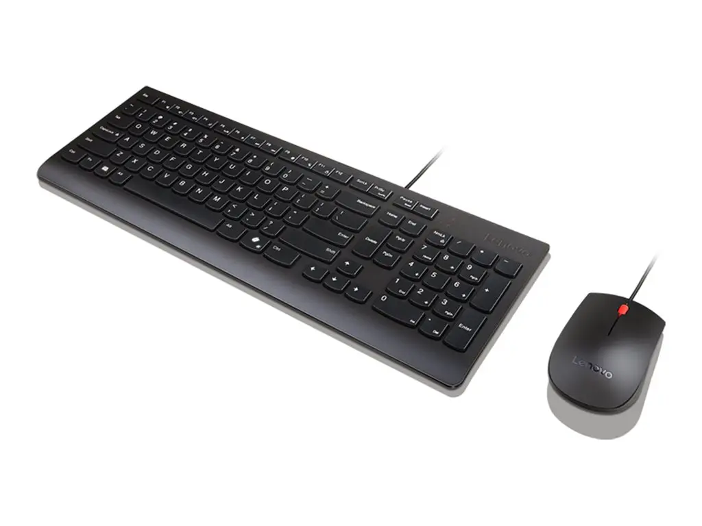 Lenovo Essential Wired Combo - ensemble clavier et souris - AZERTY - Français - noir Périphérique d'entrée