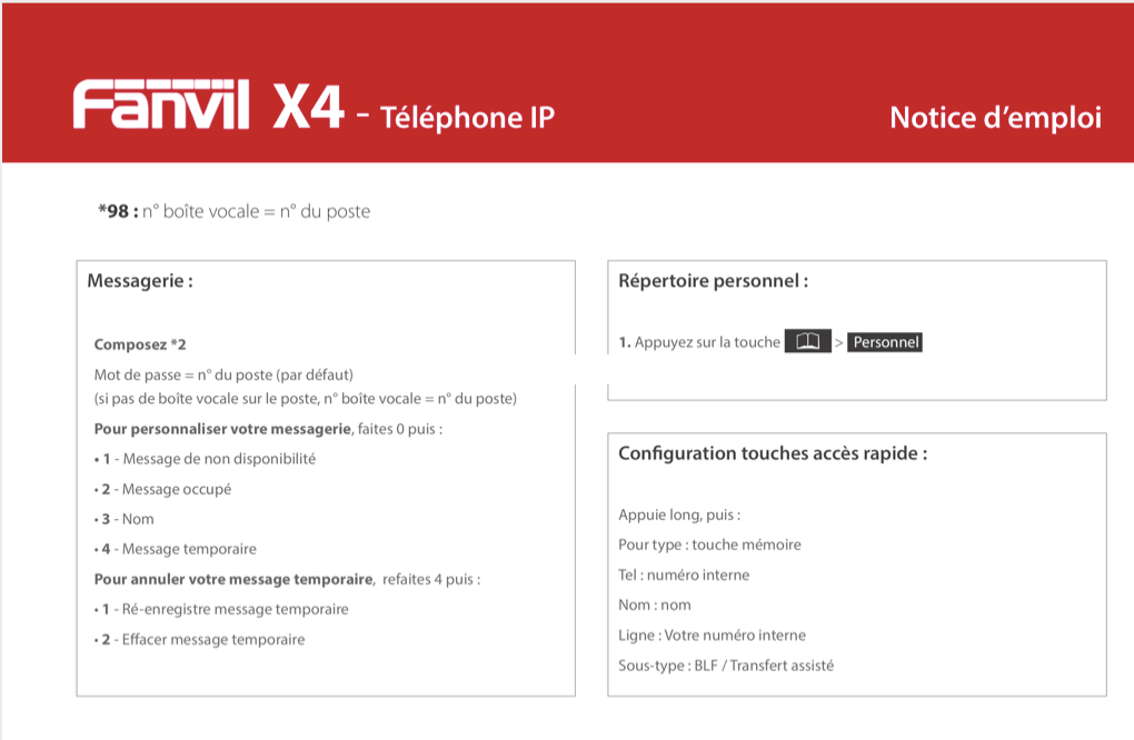 Messagerie et répertoire